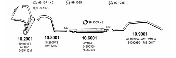 Układ wydechowy ASSO ART0403