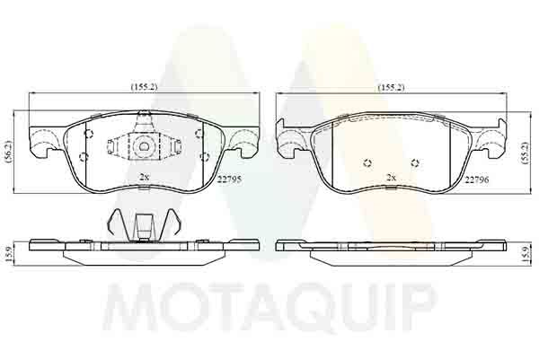 set placute frana,frana disc MOTAQUIP LVXL1912
