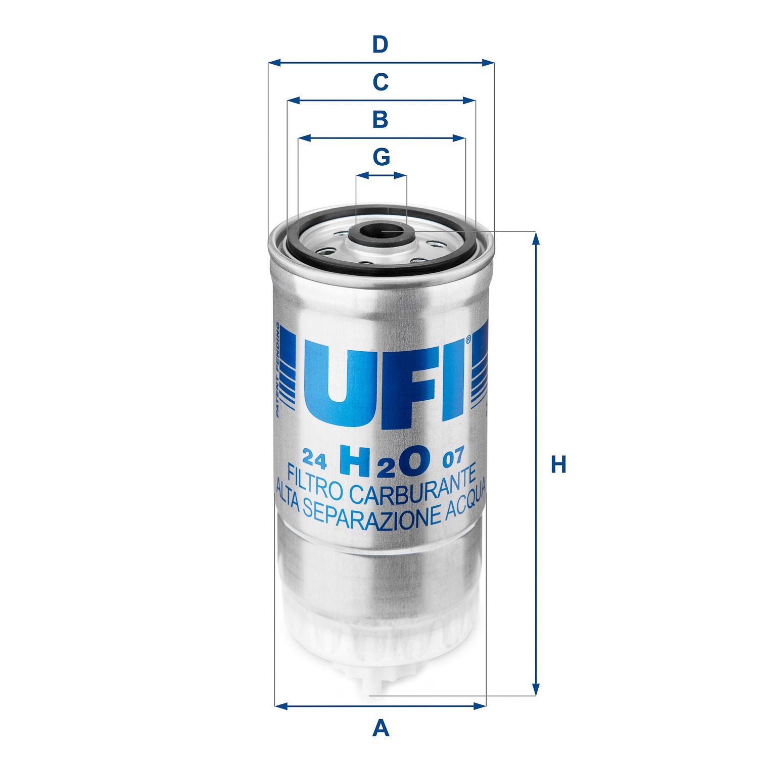 Palivový filter UFI 24.H2O.07