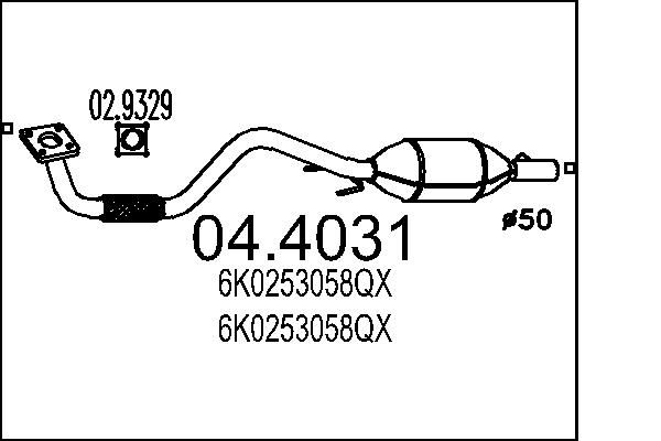 Katalizator MTS 6K0253208EG