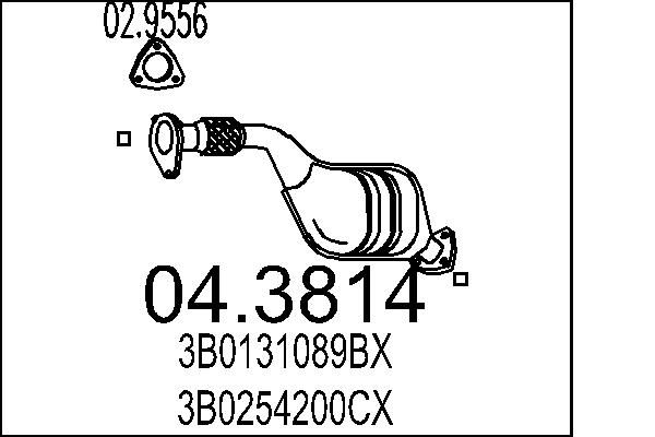 Katalizator MTS 3B0254200CX