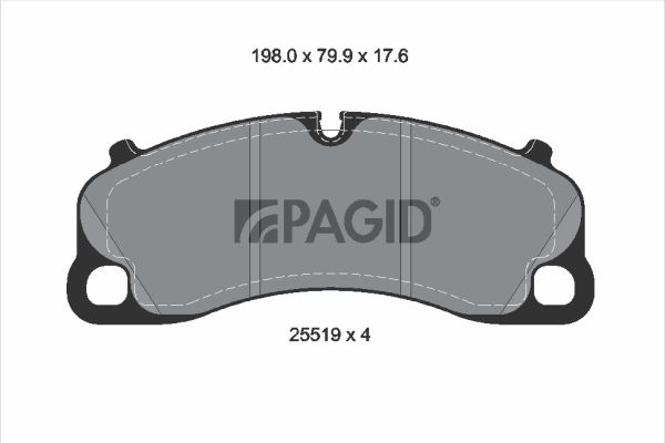 Zestaw klocków hamulcowych, hamulce tarczowe PAGID T2627N