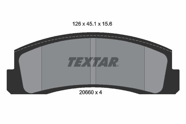 Sada brzdových platničiek kotúčovej brzdy TEXTAR 2066001
