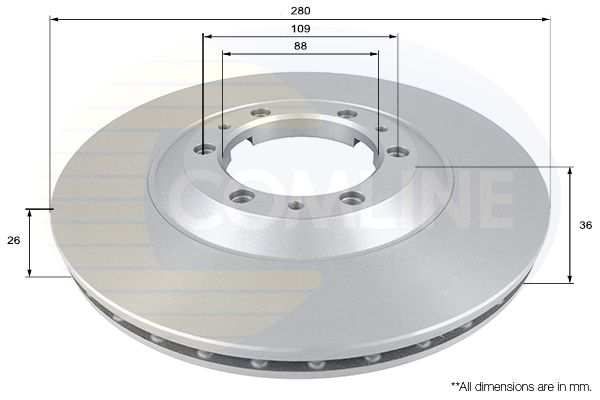 Tarcza hamulcowa COMLINE ADC0705V