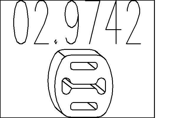 Dystans gumowy, tłumik MTS 02.9742