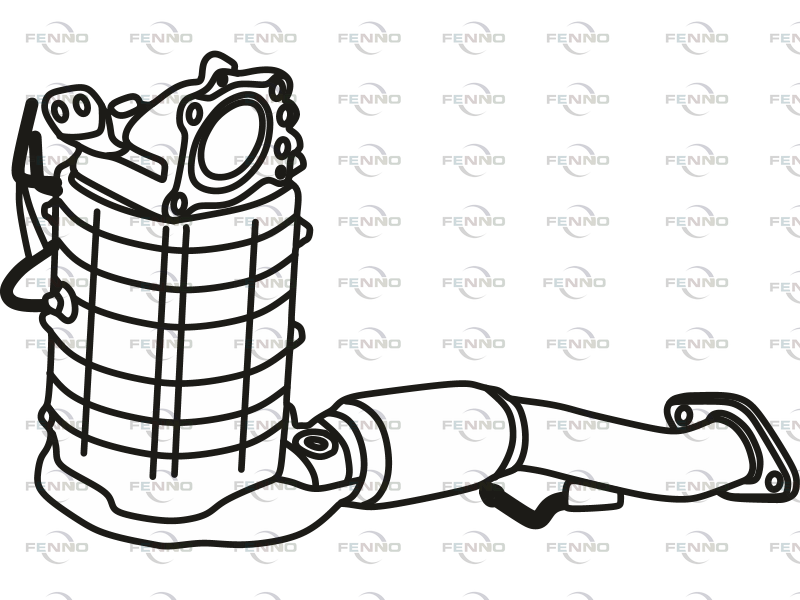 Filtr sadzy / filtr cząstek stałych, układ wydechowy FENNO SH152050X