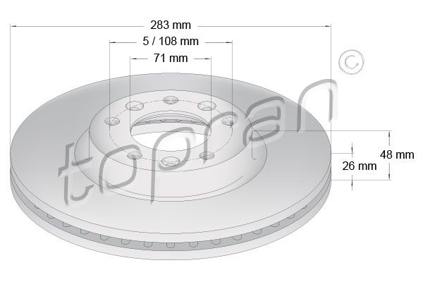 Tarcza hamulcowa TOPRAN 721 173