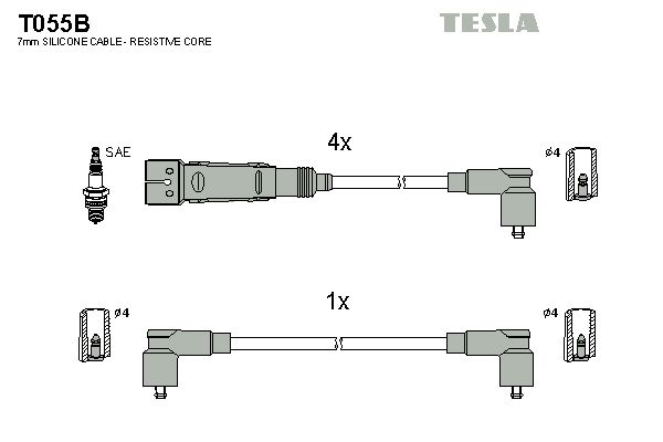 Set cablaj aprindere TESLA T055B