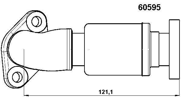 Przewód, zawór AGR BORGWARNER 60595D