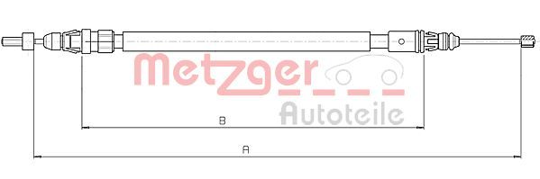 Cięgło, hamulec postojowy METZGER AUTOTEILE 10.4663