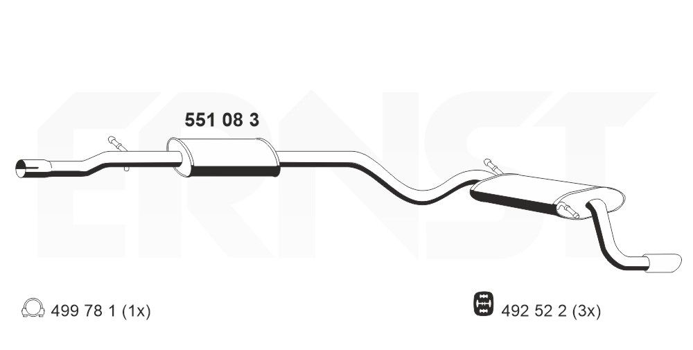 Toba esapament finala ERNST 551083