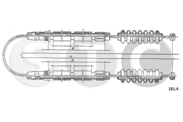 Cięgło, hamulec postojowy STC T481267
