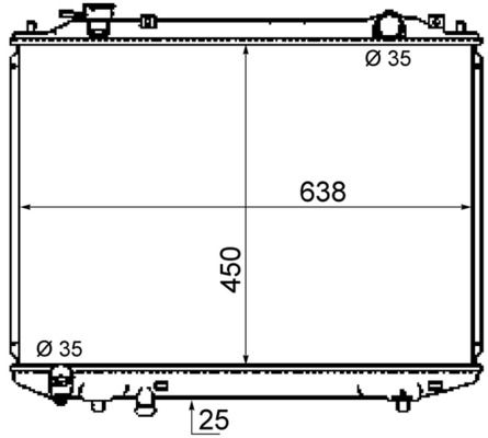 Chladič motora MAHLE CR 1746 000S