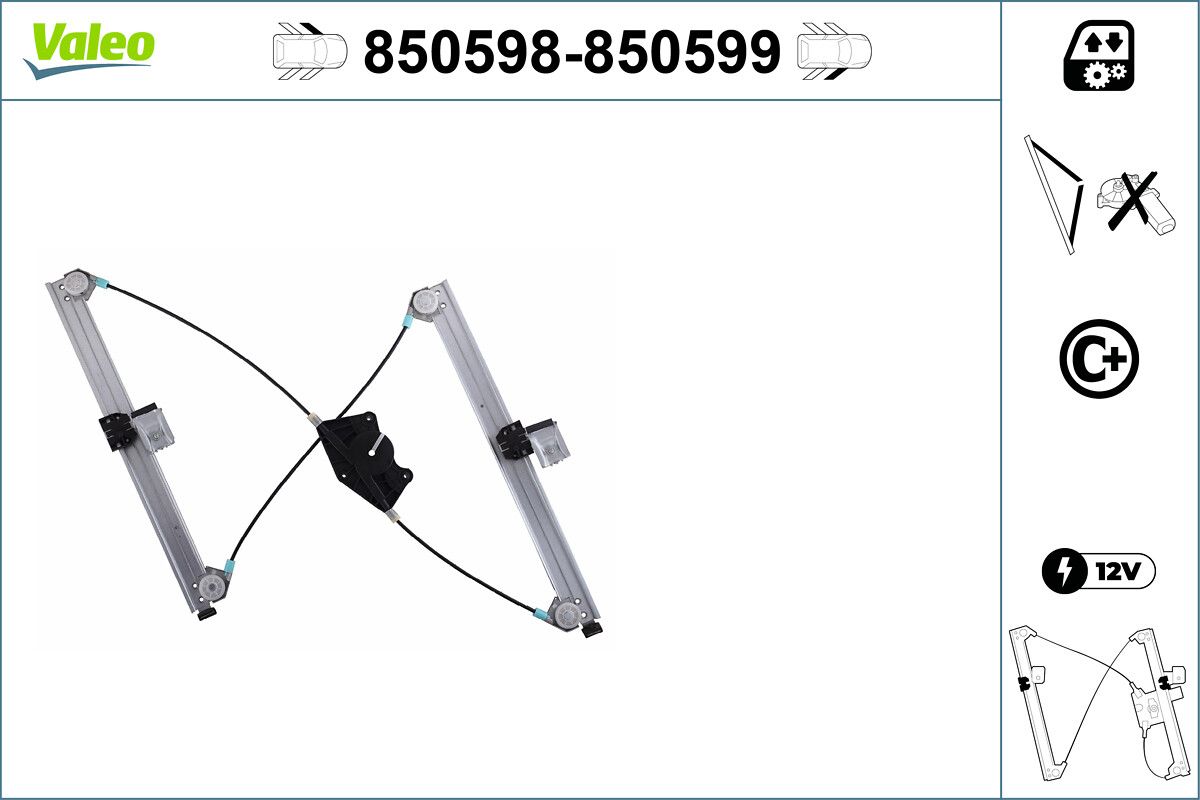 Mecanism actionare geam VALEO 850598