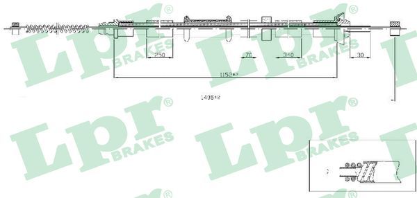 Tažné lanko, parkovací brzda LPR C0518B