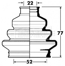 Zestaw osłon, wał napędowy BORG & BECK BCB2884