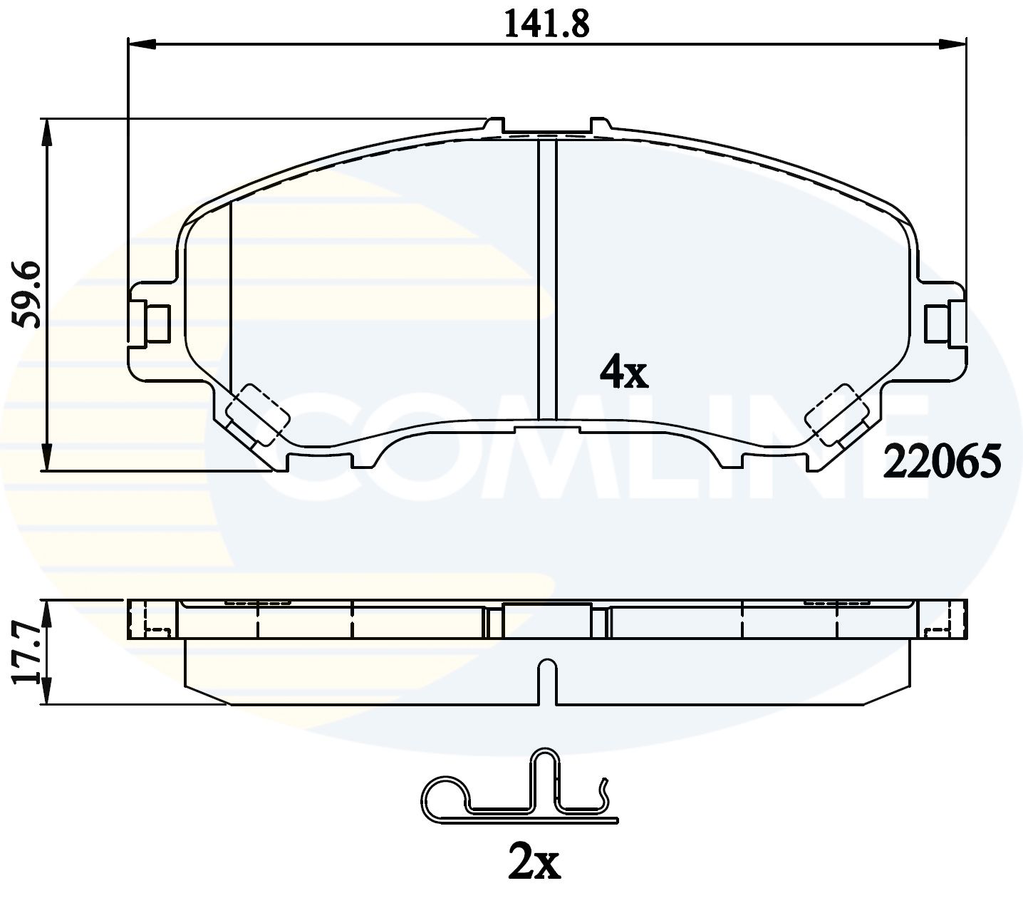 Zestaw klocków hamulcowych, hamulce tarczowe COMLINE CBP32278