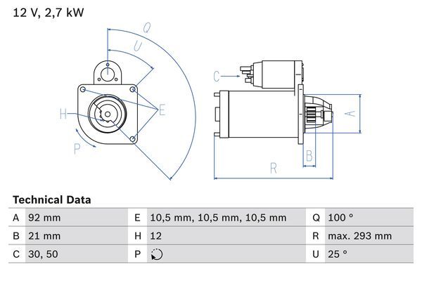Rozrusznik BOSCH 0 986 010 950