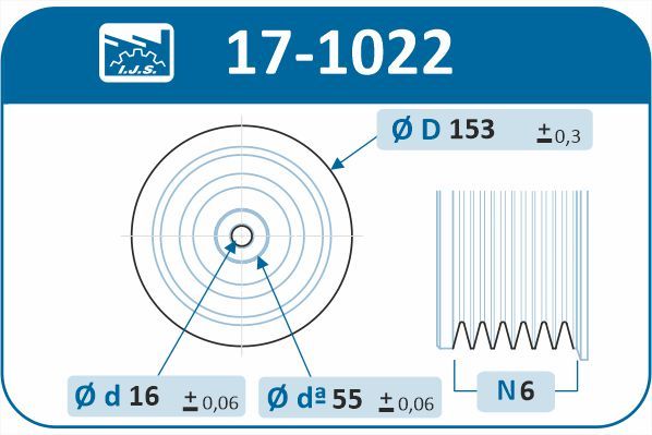 Levně Řemenice, klikový hřídel IJS GROUP 17-1022