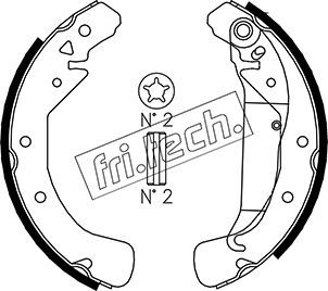 Zestaw szczęk hamulcowych FRI.TECH. 1073.169