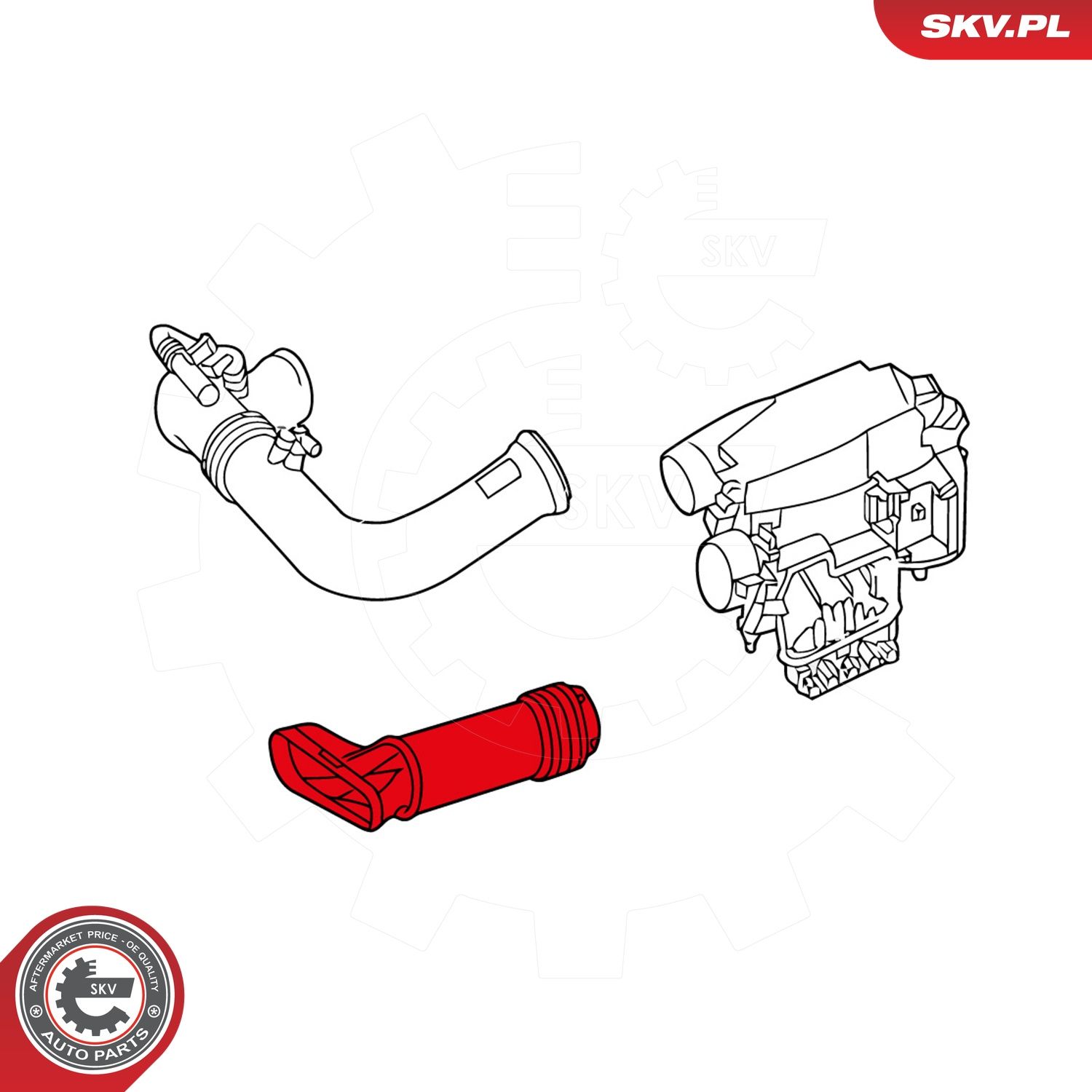 Levně Sací hadice, vzduchový filtr ESEN SKV 43SKV906