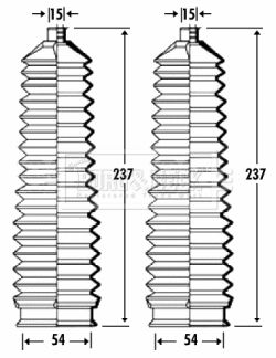 Zestaw osłon, układ kierowniczy BORG & BECK BSG3324