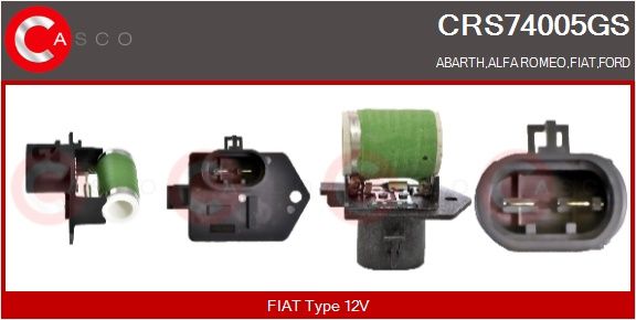 Předřazený odpor, elektromotor (ventilátor chladiče) CASCO CRS74005GS