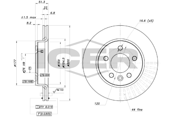 Tarcza hamulcowa ICER 78BD6385-2