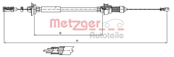 Linka gazu METZGER AUTOTEILE 1173.7