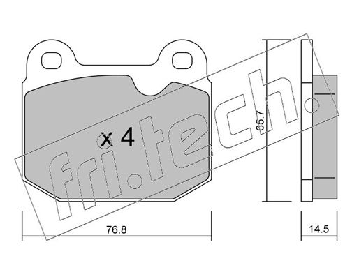 Zestaw klocków hamulcowych, hamulce tarczowe FRI.TECH. 015.3