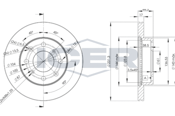 Tarcza hamulcowa ICER 78BD1702-2