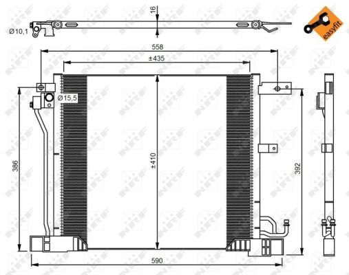 Condensor, airconditioning NRF 350040