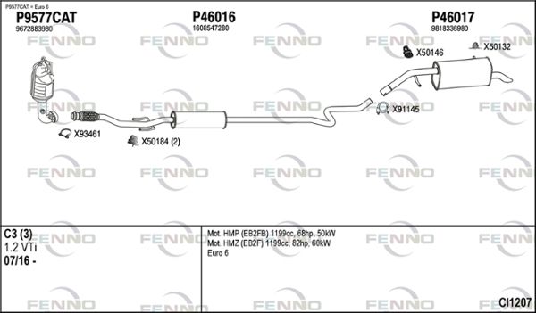 Układ wydechowy FENNO CI1207