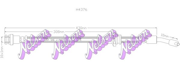 Przewód hamulcowy elastyczny KAWE H4376