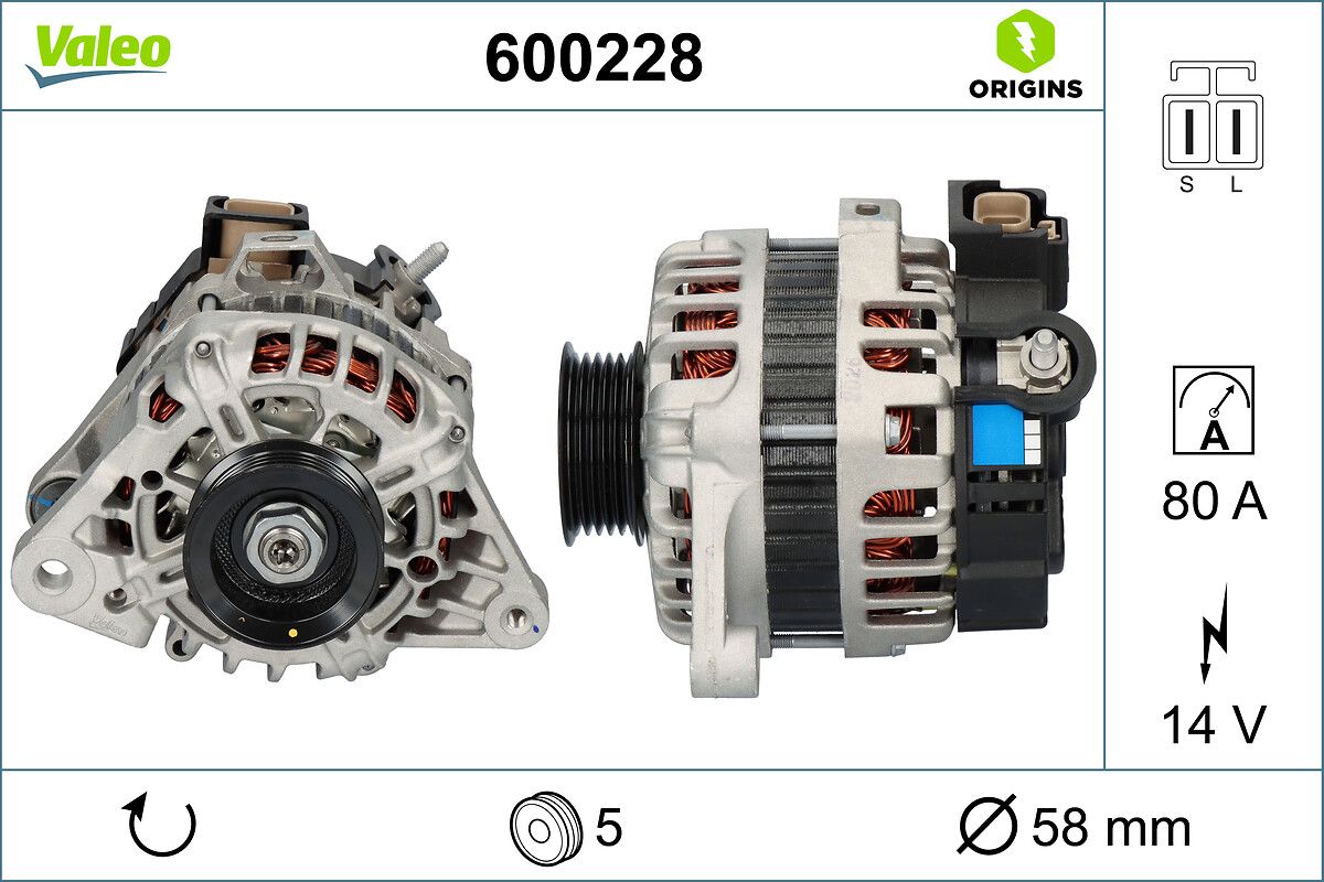 Generator / Alternator VALEO 600228