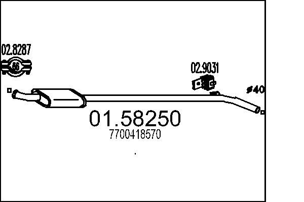 Tłumik środkowy MTS 01.58250