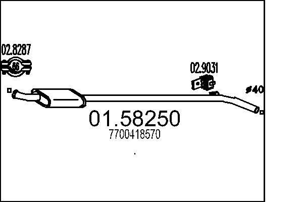 Střední tlumič výfuku MTS 01.58250