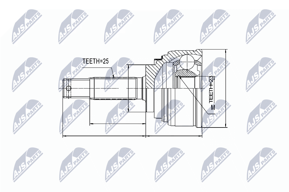 Zestaw przegubu, wał napędowy NTY NPZ-MS-005