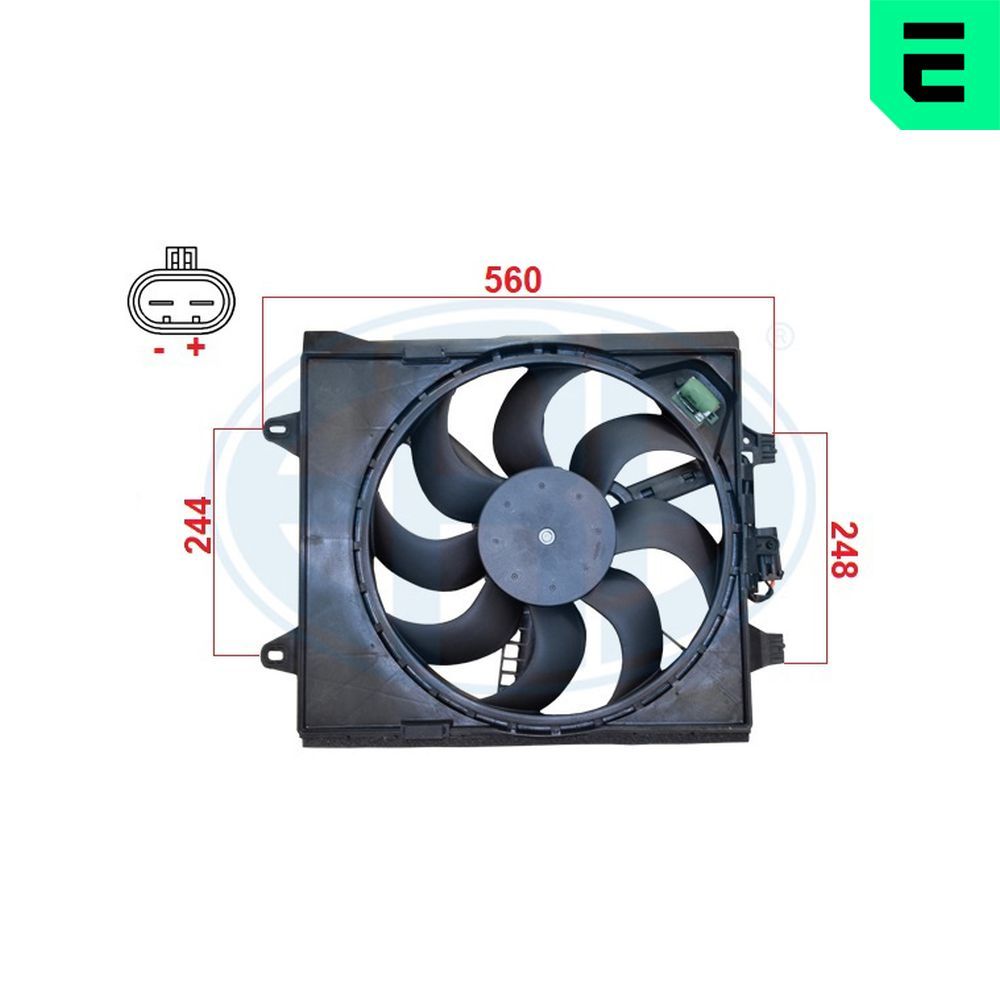 Ventilator, radiator ERA 352147