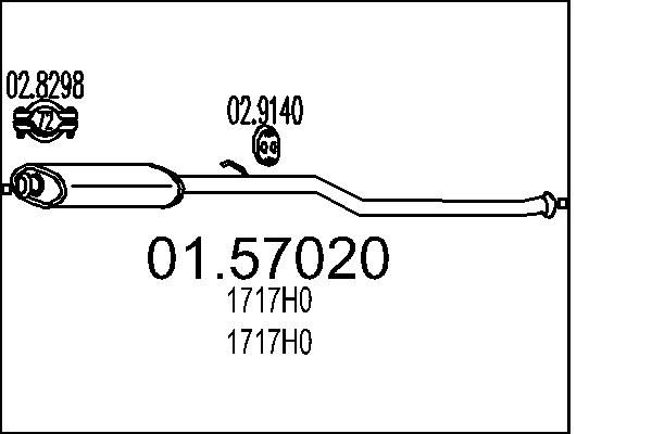 Tłumik środkowy MTS 01.57020
