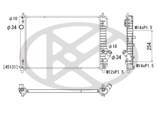 Radiator, racire motor KOYORAD PL312243R