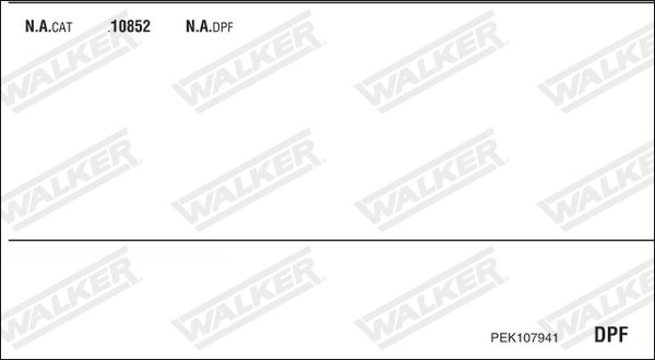 Układ wydechowy WALKER PEK107941