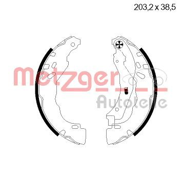 Zestaw szczęk hamulcowych METZGER AUTOTEILE MG124