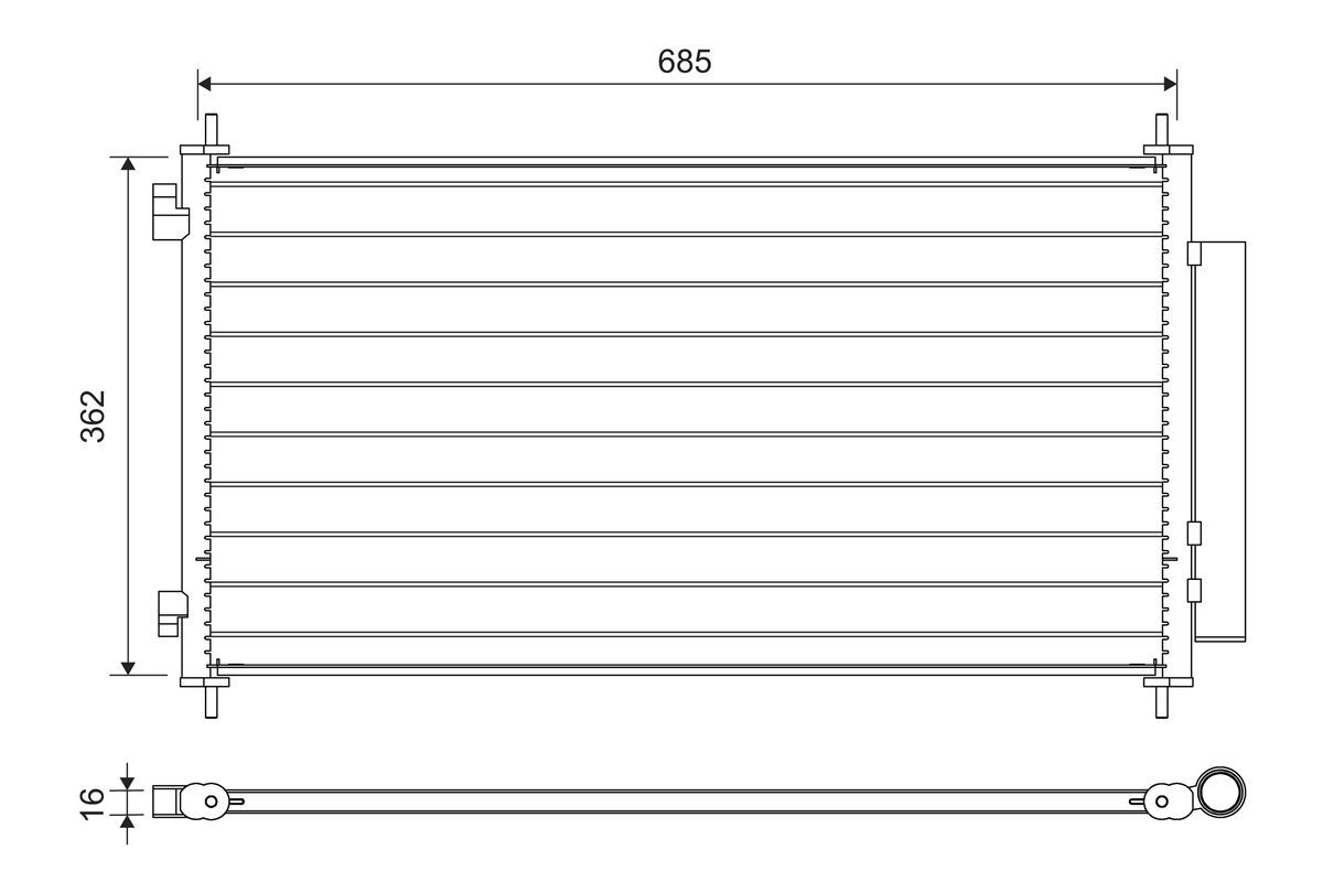 Condensator, climatizare VALEO 822734