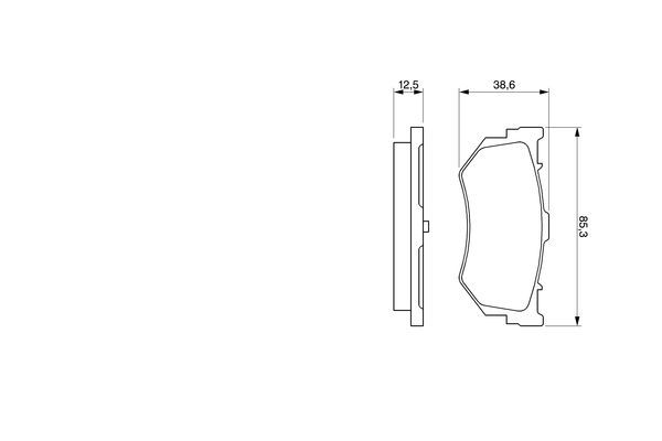 Zestaw klocków hamulcowych, hamulce tarczowe BOSCH 0 986 460 992
