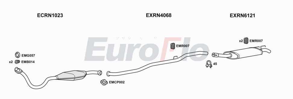 Układ wydechowy EUROFLO RNTWI120100LHD