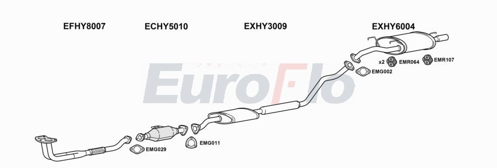 Układ wydechowy EUROFLO HYLAN163001A00