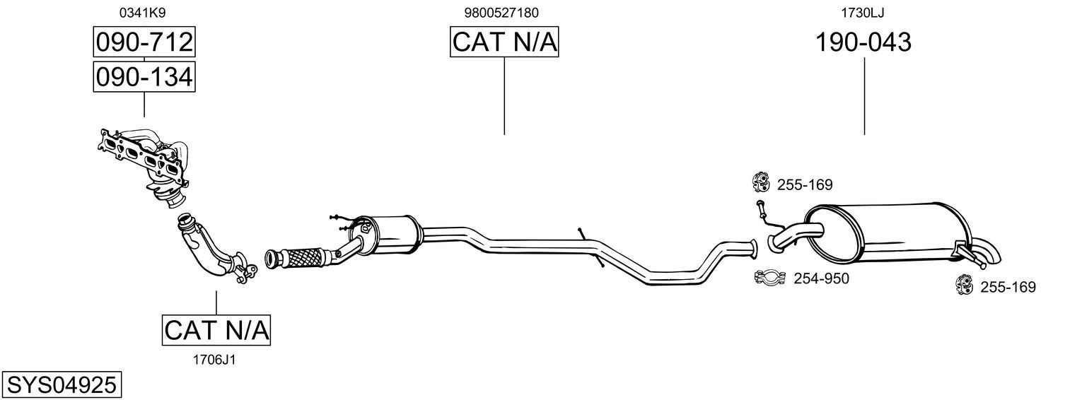 Układ wydechowy BOSAL SYS04925