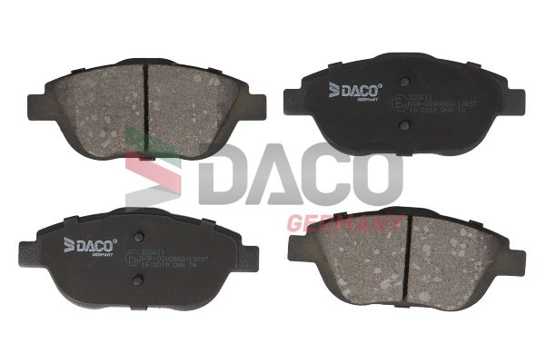 Zestaw klocków hamulcowych, hamulce tarczowe DACO GERMANY 320611