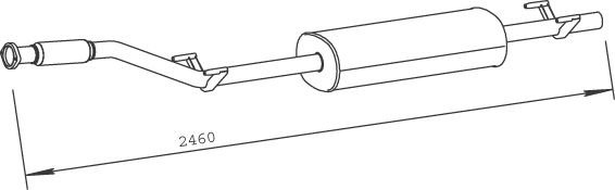 Tłumik środkowy DINEX 50446